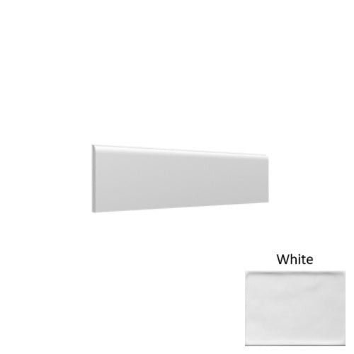 Flow White Ceramic Wall Trim 3" x 12" Bullnose Glossy