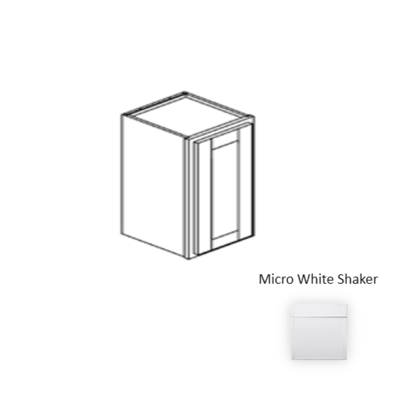 Mws.W0930 Framed Shaker Premium Micro White Shaker Natural Clear Coat Wood Kitchen Wall Cabinet - 9" X 30" X 12" - Natural Clear Coat
