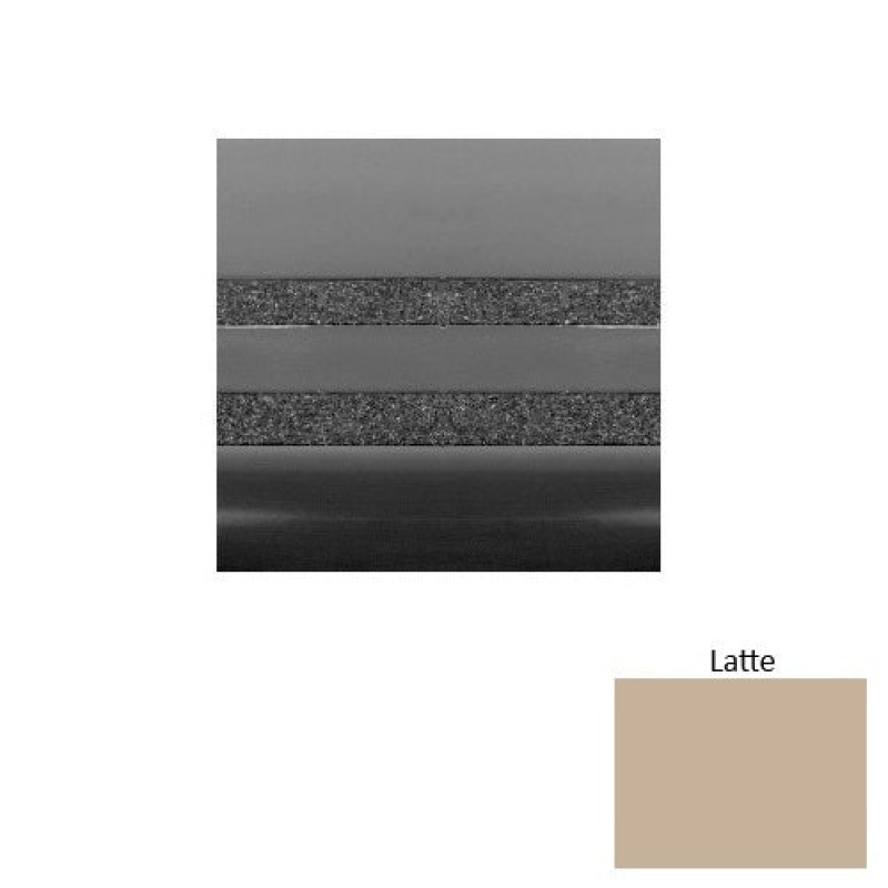 Solid 40 Latte Heavy Duty With Two 3/4 Inch Strips Rubber (Sq) With Safety Yellow Abrasive Strip Stair Tread - Smooth