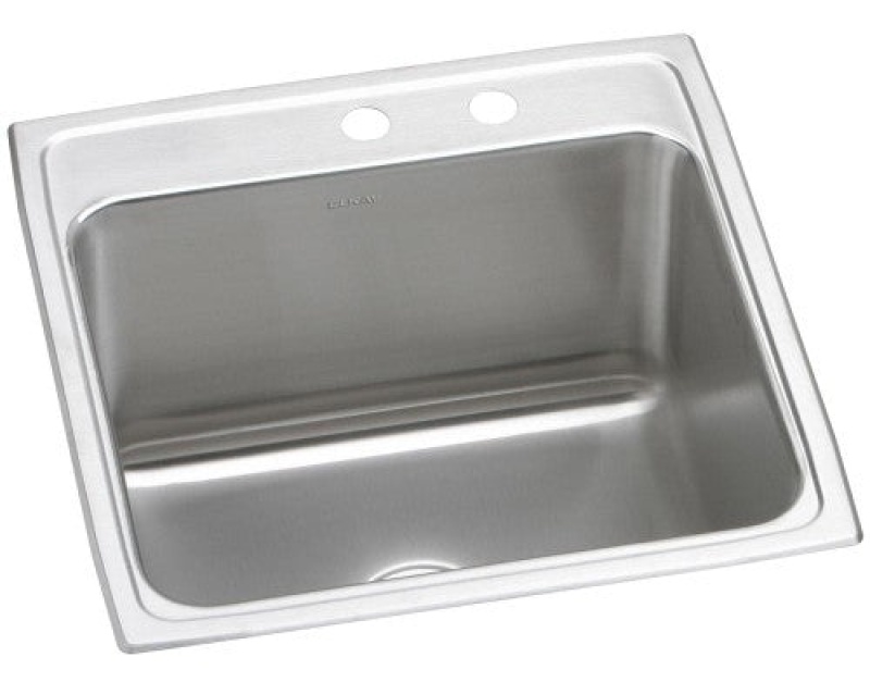 Lustertone Classic Stainless Steel Drop-In Single Bowl Kitchen Sink