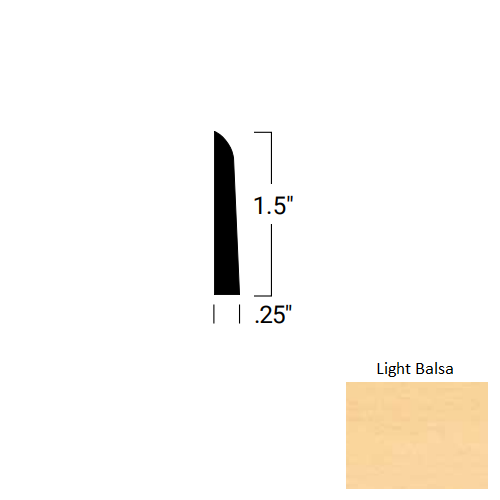 Johnsonite Light Balsa Rubber Moulding / Trim