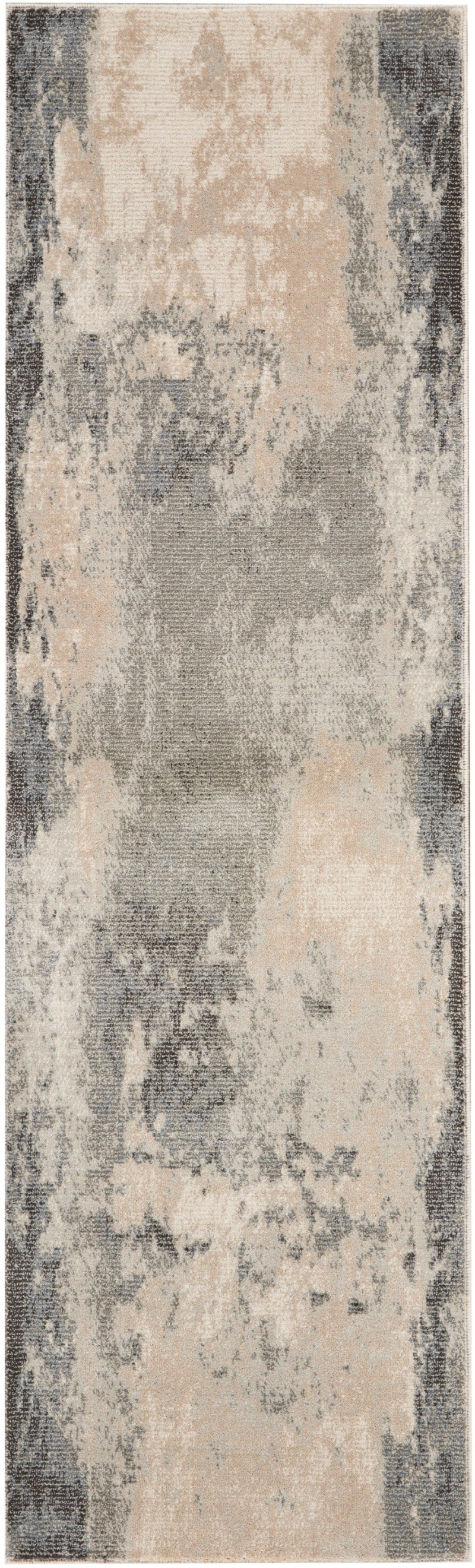 Maxell Ivory / Grey Modern Area Rug 10 Ft