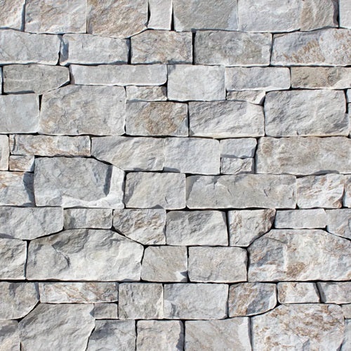 Malibu White Marble Jumbo Ledgestone - Honed - 8" x 22"