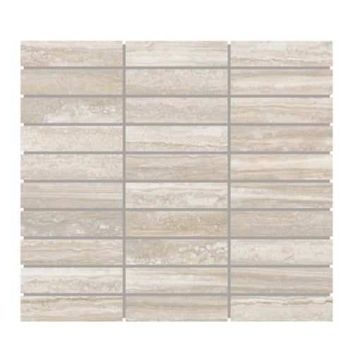 Reservorio Pebblestone Porcelain Mosaic - 1" x 4" Stacked Matte