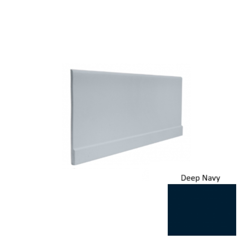 Contours #00 Simplicity Deep Navy Rubber Profiled Wall Base - Satin - 4" X 8 Ft