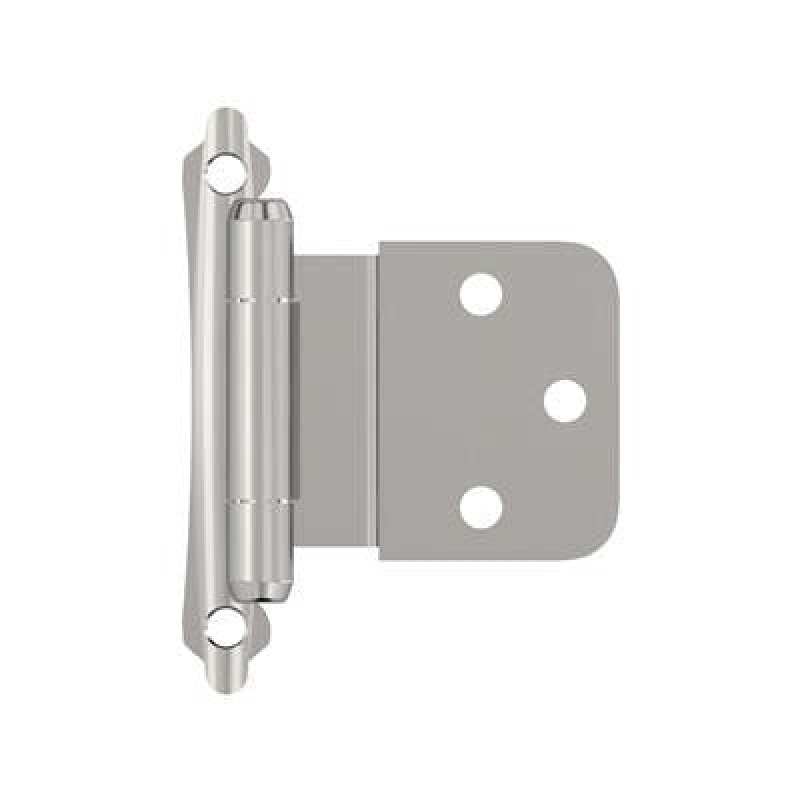 Bpr792826 Polished Chrome Steel Face Frame Self Close Surface Mount Cabinet Hinge - 3/8" (10 Mm) Inset - Polished Chrome