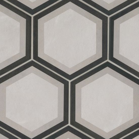 Allora Telaio Hexagon Deco Porcelain Tile - Matte - 8 1/2" X 10"