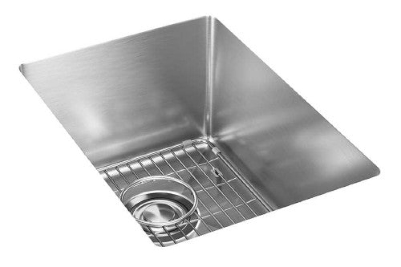 Ectru12179tc Crosstown Stainless Steel Undermount Single Bowl Workstation Bar Sink - 13 1/2" X 18 1/2" X 9" - Stainless Steel