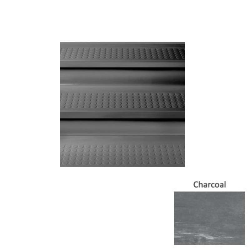 Marbleized 98 Charcoal Raised Circular Rubber Stair Tread
