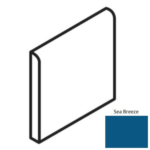 Color Wheel Classic Sea Breeze Ceramic Wall Trim - 4 1/4" X 4 1/4" Bullnose - Semi Gloss