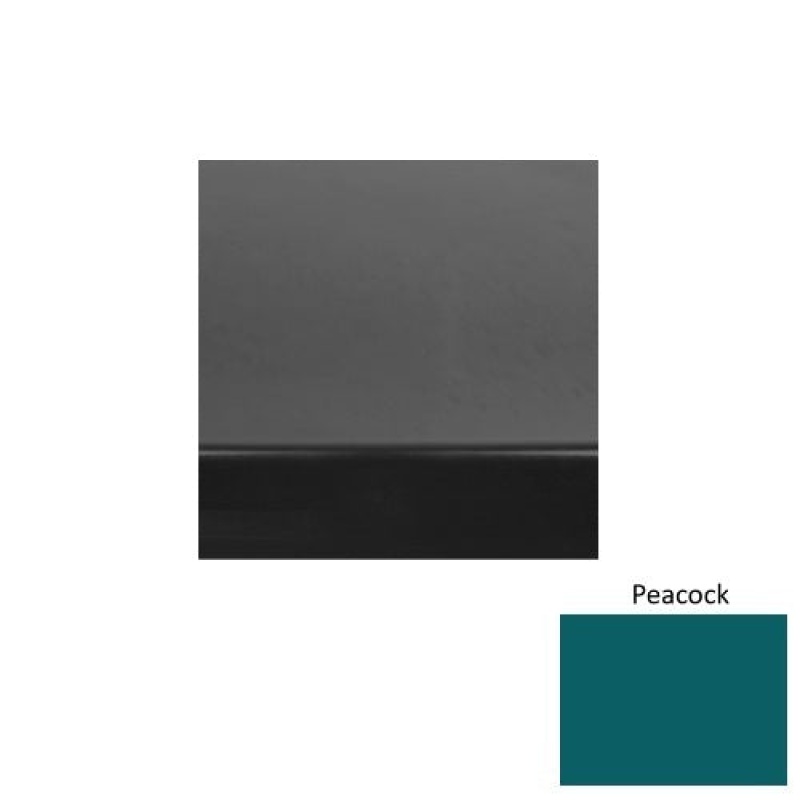 Solid 61 Peacock Heavy Duty Rubber (Rd) With Black Abrasive Strip Stair Tread - Smooth