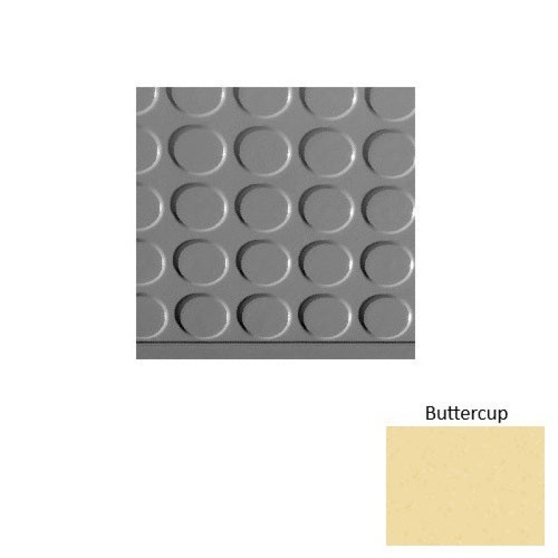 Symmetry 97 Buttercup Vantage Raised Circular 15" Depth Rubber (Sq) Stair Tread With Dupont Kevlar - Textured