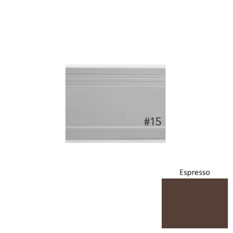 Pinnacle Plus #15 Impluse Espresso Rubber Coil Wall Base - 5 1/4" X 60 Ft