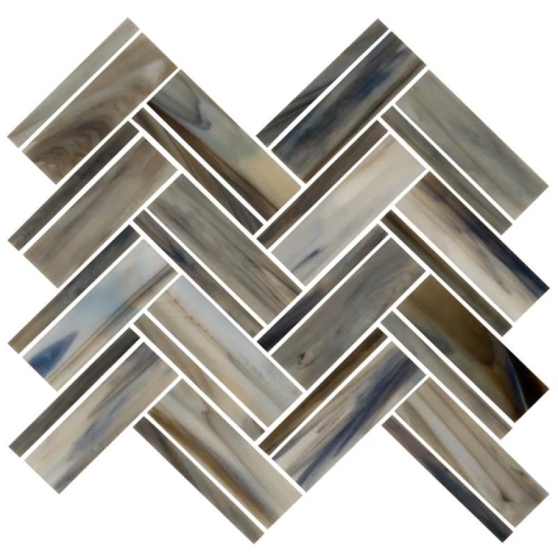 Cubist Clay Glass Mosaic - Acute - Glossy