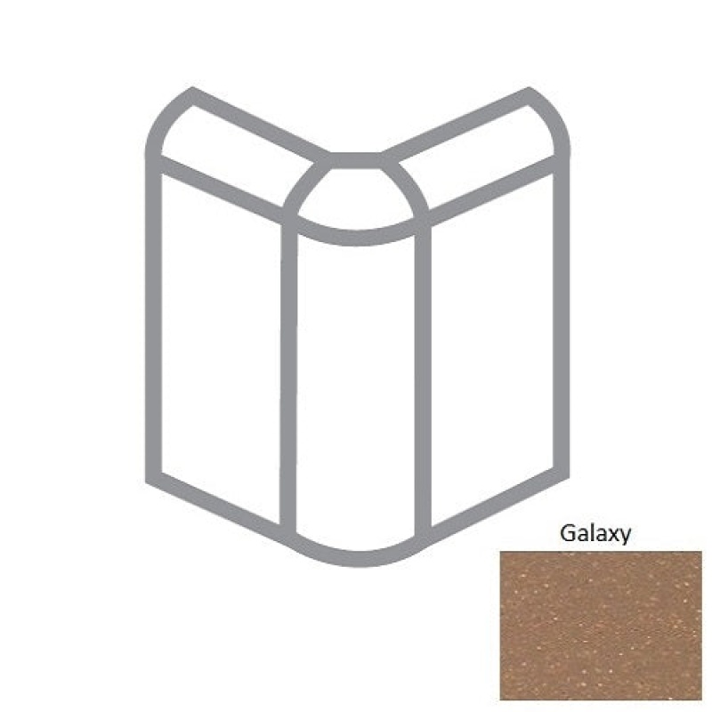 Metropolitan Galaxy Ceramic Floor & Wall Trim - 6" X 6" Bullnose Corner - Honed