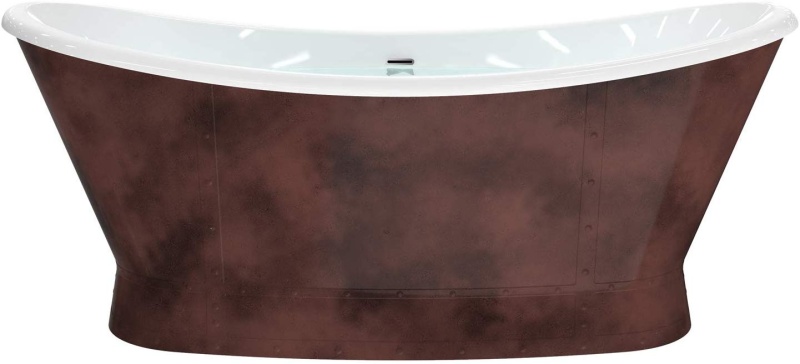 Acrylic Freestanding Soaking With Center Drain - Bronze - 31.5" X 66"