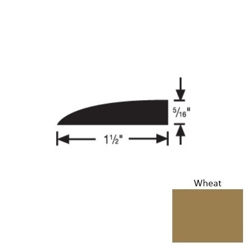 Flextones Wheat Vinyl 177B Carpet Edge Reducer - 1 1/2" X 12 Ft - Thermoplastic