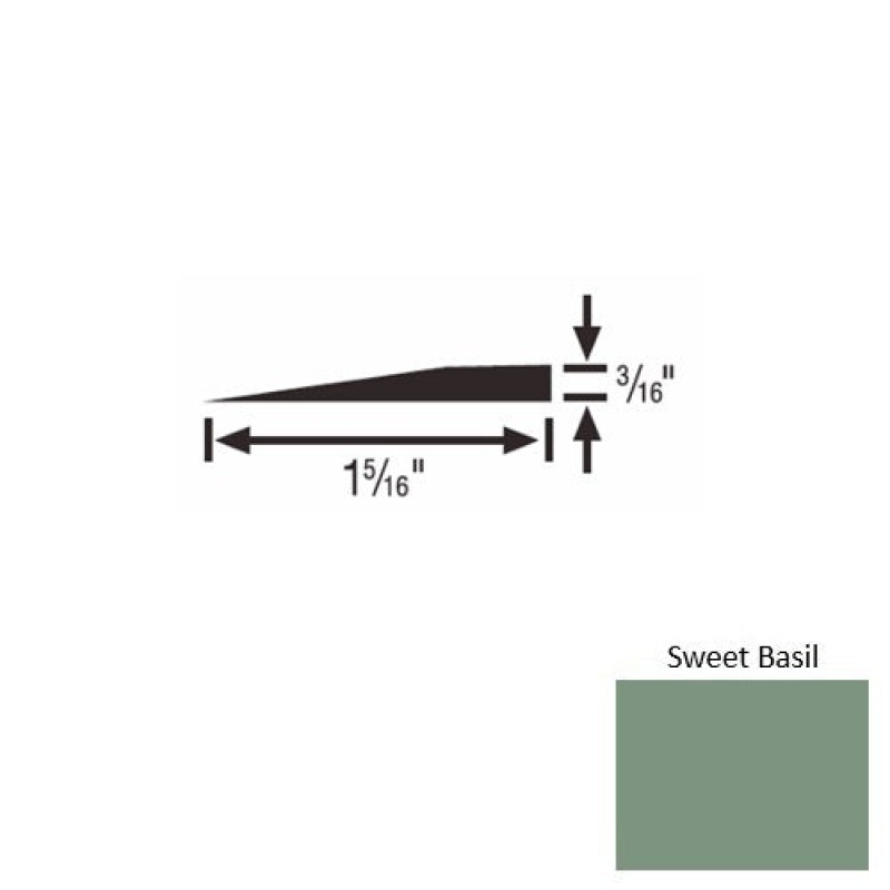 Solid 23 Sweet Basil Rubber Reducer Strip - 1 5/16" X 9 Ft (108") X 3/16"