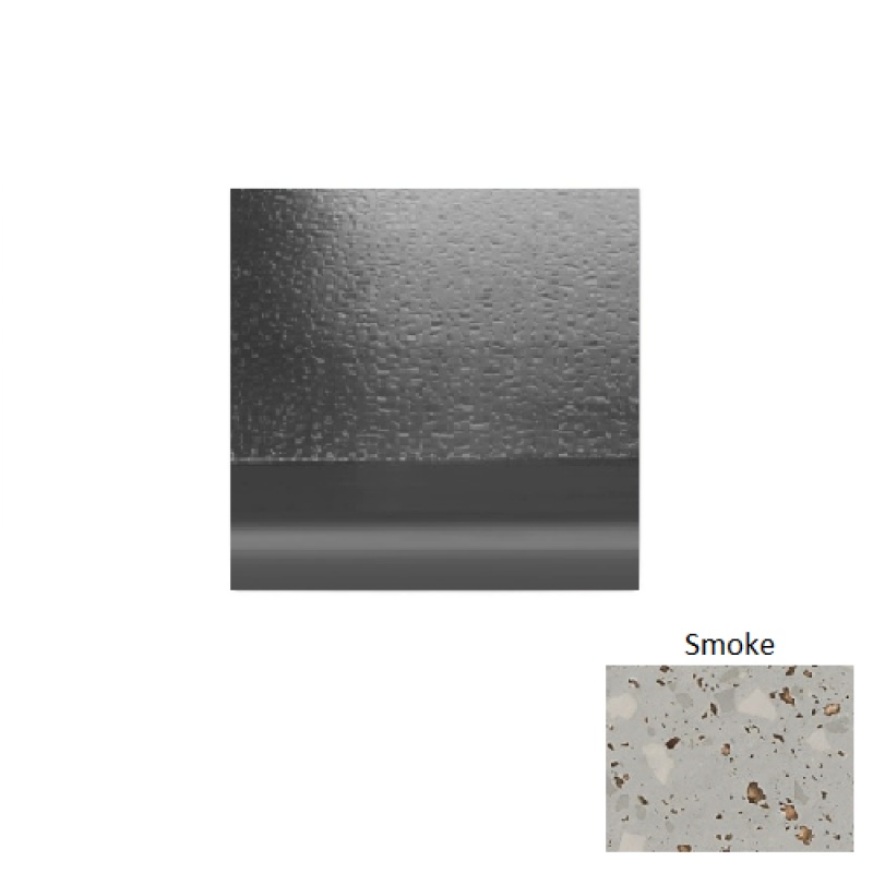 Roppe Renew 95 Smoke Hammered Rubber Stair Tread with Riser