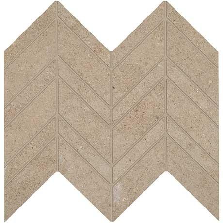 Modern Formation Overland Beige Porcelain Mosaic - Chevron - Mixed