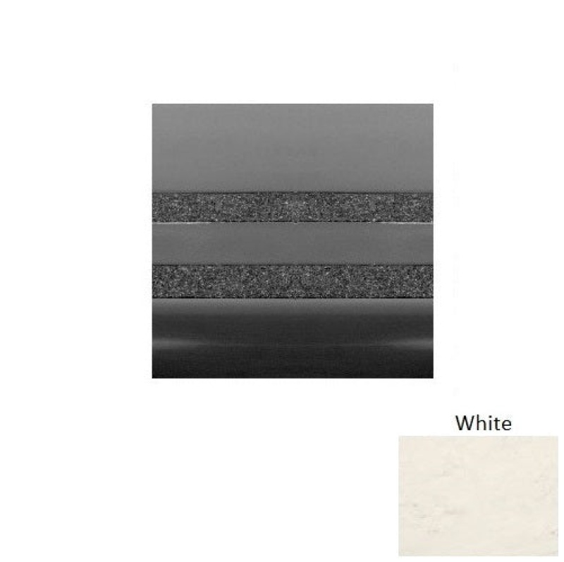 Marbleized 51 White Light Duty With Two 3/4 Inch Strips Rubber (Rd) With Safety Yellow Abrasive Strip Stair Tread - Smooth