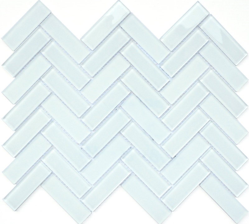 Charisma Delight Glass Mosaic - Herringbone - Glossy & Frosted