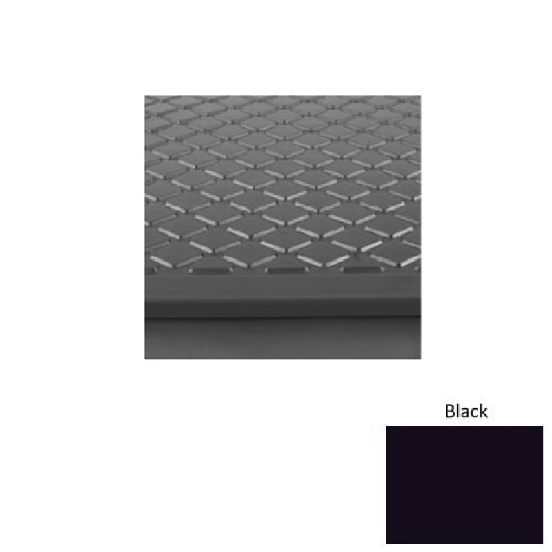 Solid 31 Black Rubber Stair Tread with Kevlar - Textured