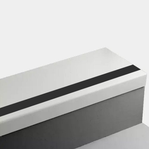 Johnsonite Snowbound Hammered Rubber Angle-Fit Stair Tread