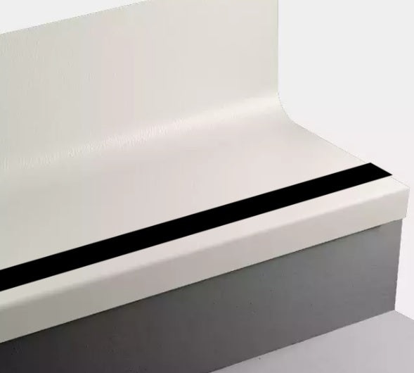 Johnsonite Snow White Hammered Rubber Stair Tread