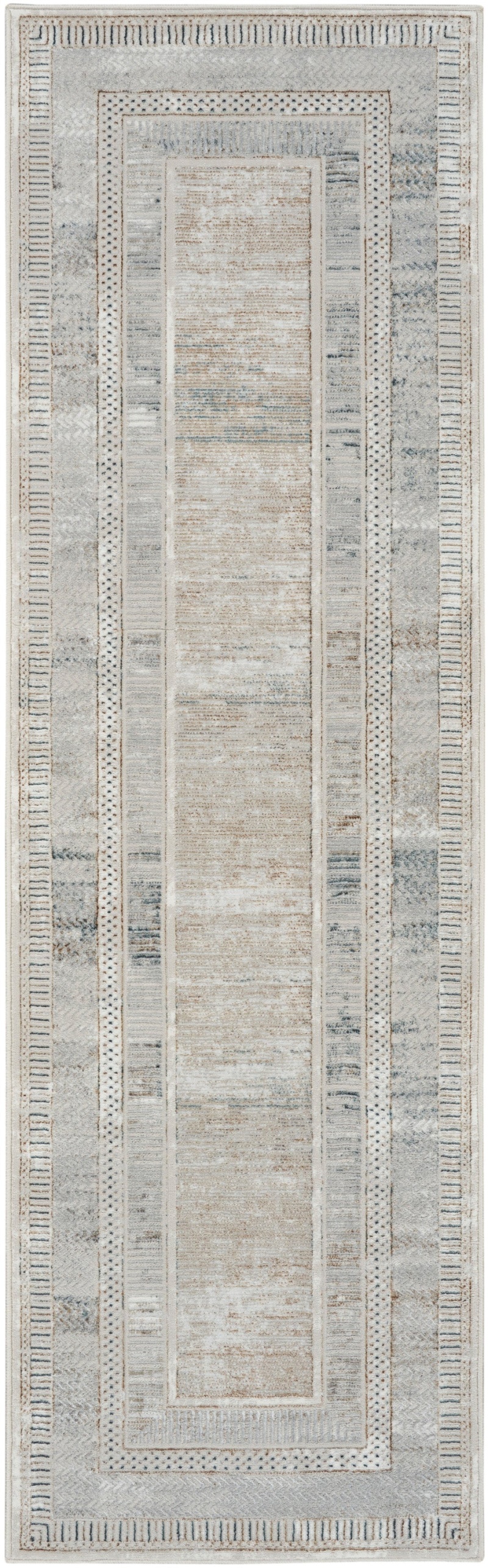 Glitz Ivory Multicolor Modern Area Rug