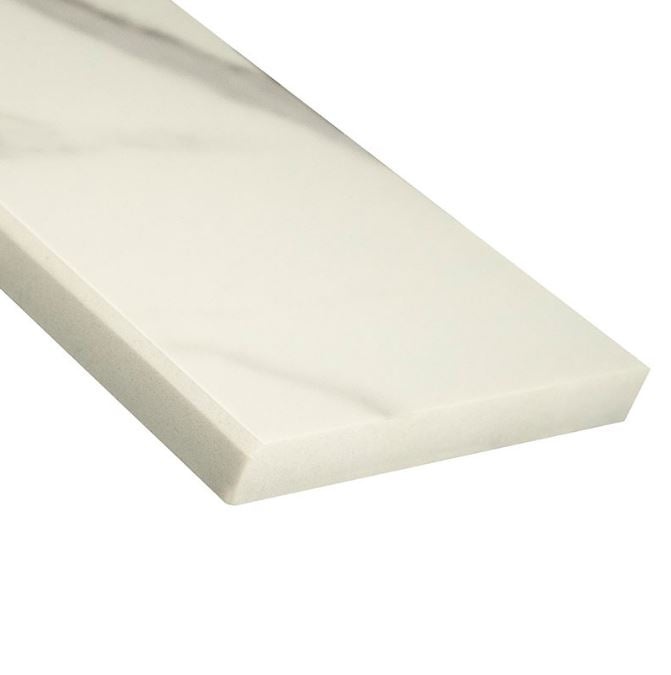 Calacatta Nowy Engineered Marble Threshold - 6" X 73" Single Bevel - Polished