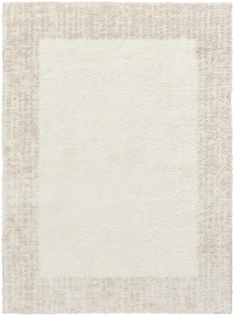 Pacific Shag Ivory Beige Pcs02 Polyester Contemporary Area Rug - 8 Ft X 10 Ft - Ivory Beige