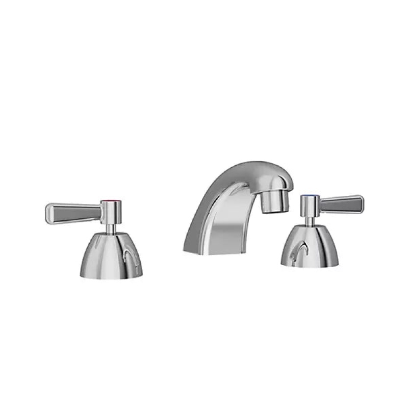 Lk804f Chrome Deck Mount Bathroom Faucet - Double Handle / Three Holes - Chrome