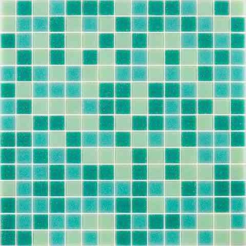 Mixes Grass Glass Mosaic - 0.8" X 0.8" - Glossy