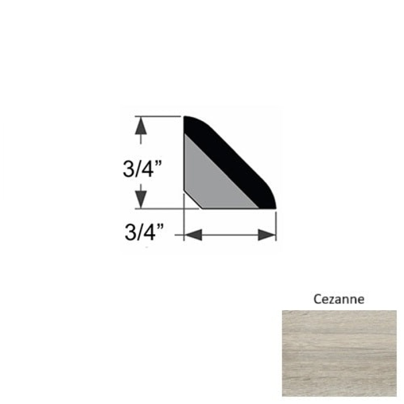 Tableau Cezanne Hardwood Moulding / Trim - 3/4" X 86" Angled Base - Urethane