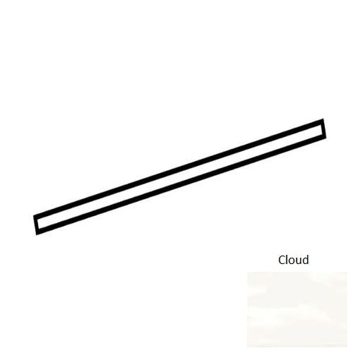 Costa Clara Cloud Ceramic Wall Trim - 1/2" X 12" Jolly - Glossy