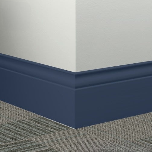 Johnsonite Blue Intensity Rubber Millwork Contoured Wall Base - 5 1/4" X 96" X 3/8" Inflection - Millwork Contoured Wall Base