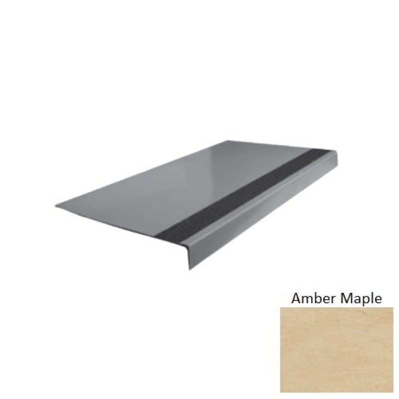 Evolving Styles Wood Elements Amber Maple Type 170 Distinct Designs Rubber - 12 1/4" X 72" Stair Tread - Smooth
