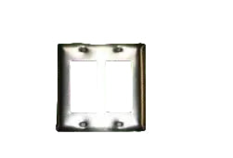 Stainless Steel 2-Gang Decorator Wall Plate