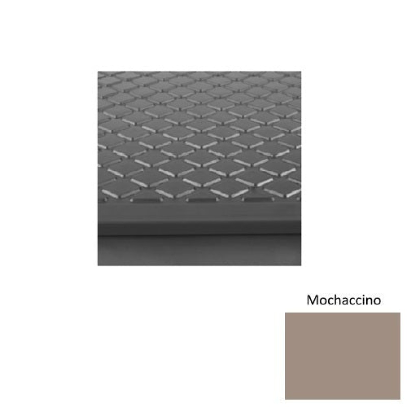 Solid 30 Mochaccino Diamond Rubber (Sq) With Black Abrasive Strip Stair Tread - Textured