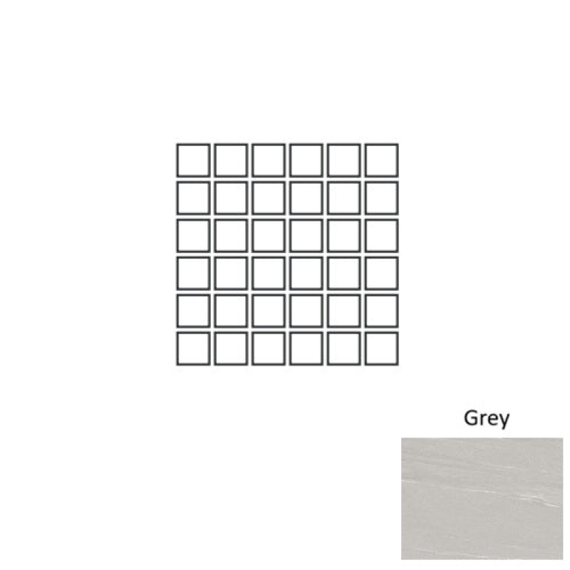 Trex Grey Porcelain Mosaic - 2" X 2" - Natural