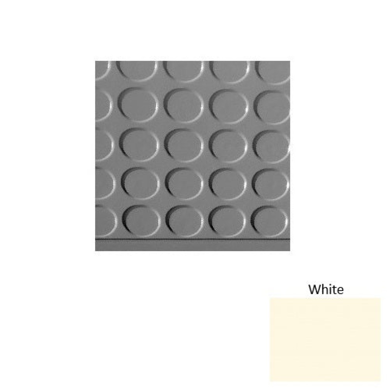 Roppe White Textured Rubber Stair Tread with Kevlar