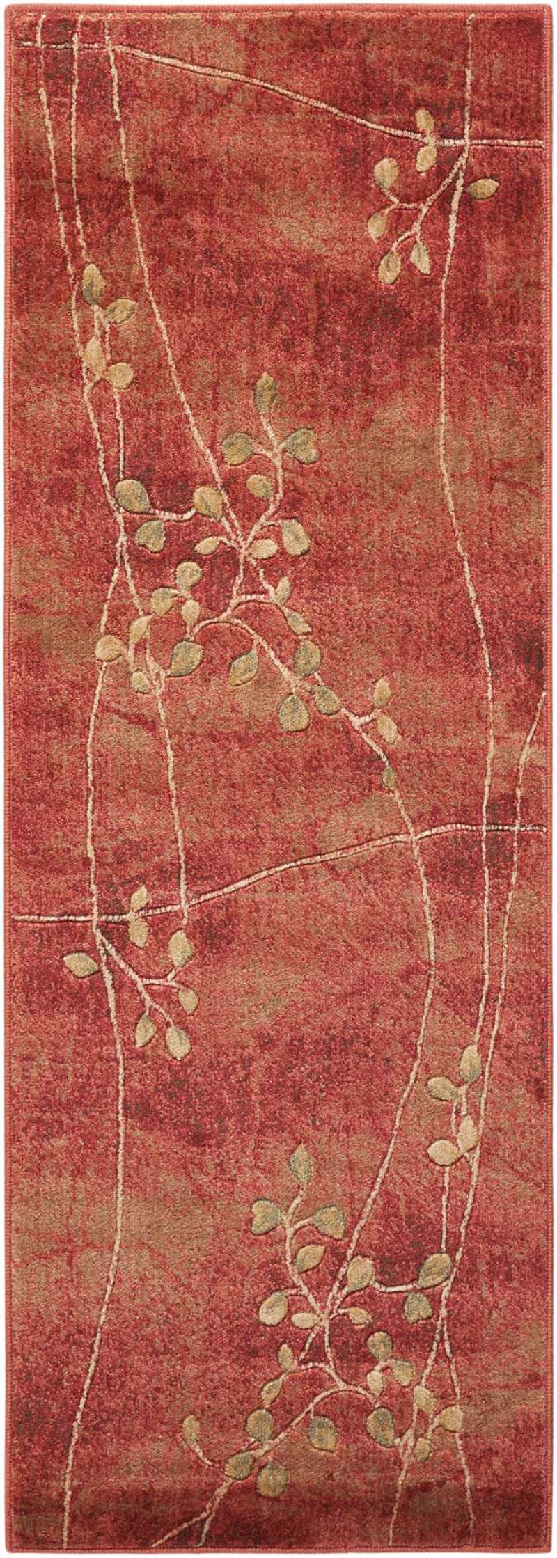Somerset St74 Flame Synthetic Fibers Rustic Area Rug - 6 Ft Runner