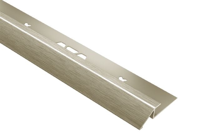 Vinpro U Reducer Resilient Metal Tile Edging Trim - Brushed Nickel Anodized Aluminum