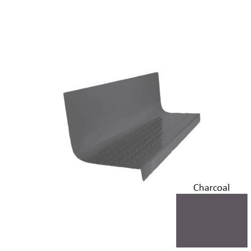 Flextones Charcoal Type 1701 Distinct Designs Rubber - 20 1/2" X 72" Stair Tread - Rgt Radial Ii Raised Disc Design