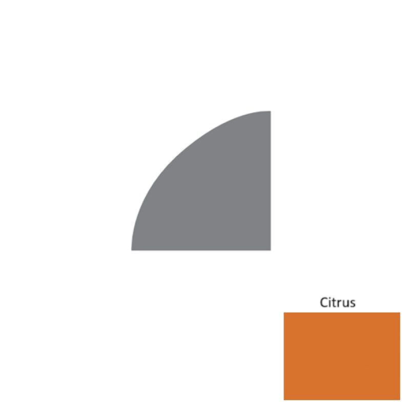 Contours Citrus Rubber Quarter Round - Satin - 1/2" X 12 Ft