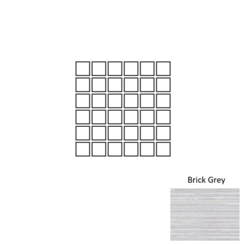 Trex Brick Grey Porcelain Mosaic - 2" X 2" - Natural