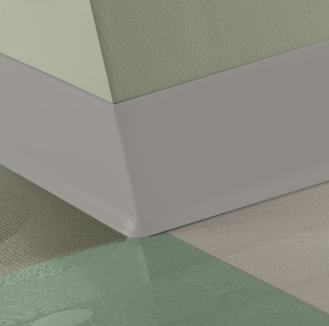 Silver Grey Vinyl Traditional Wall Base