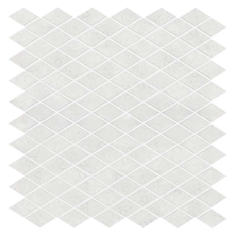 Oriental White Marble Mosaic - 1" X 2" Diamond