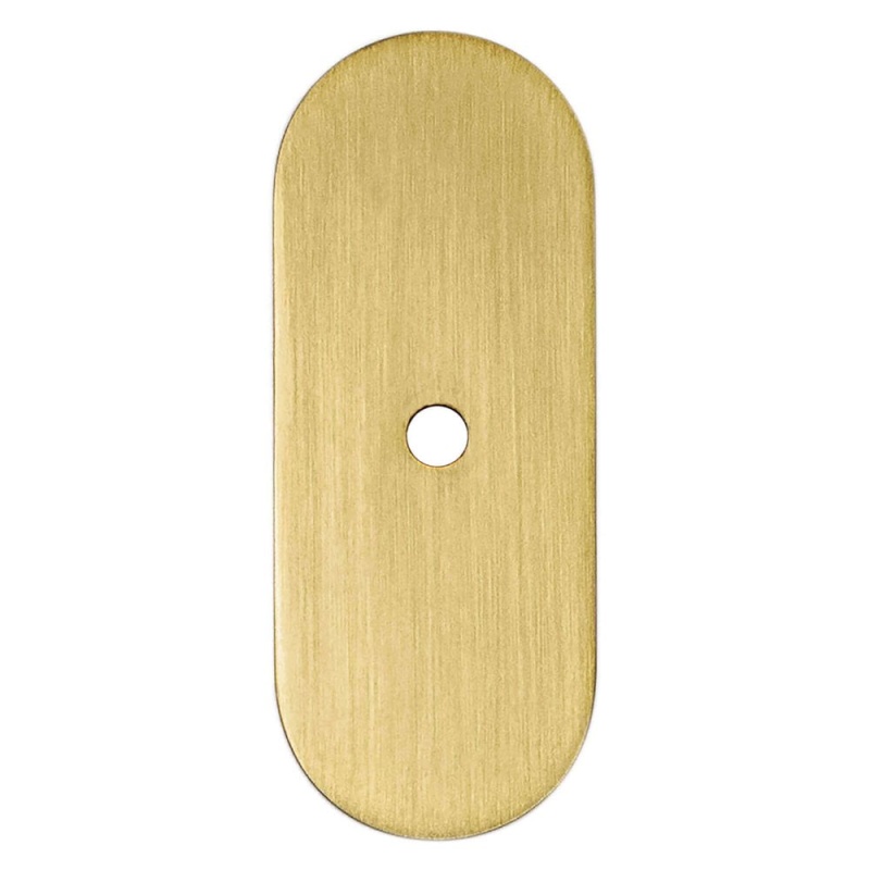 Galloway Zinc Knob Backplate - Modern Brushed Gold - 2 15/16" Length